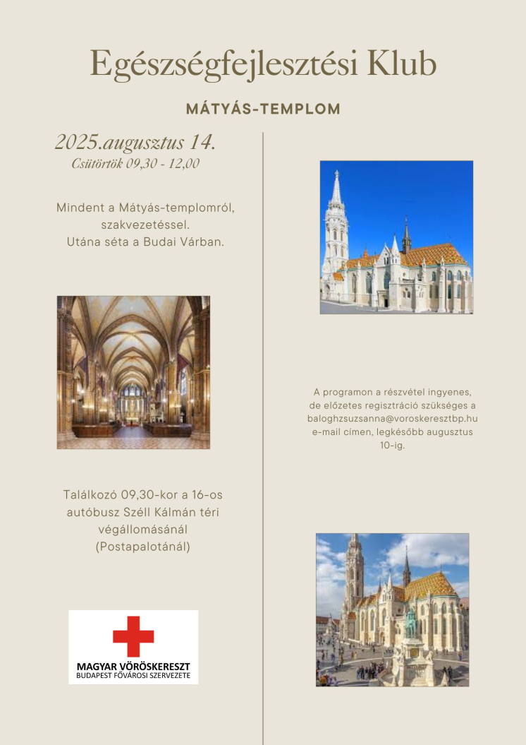 Egeszsegfejlesztesi_Klub_-_Matyas-templom_plakat